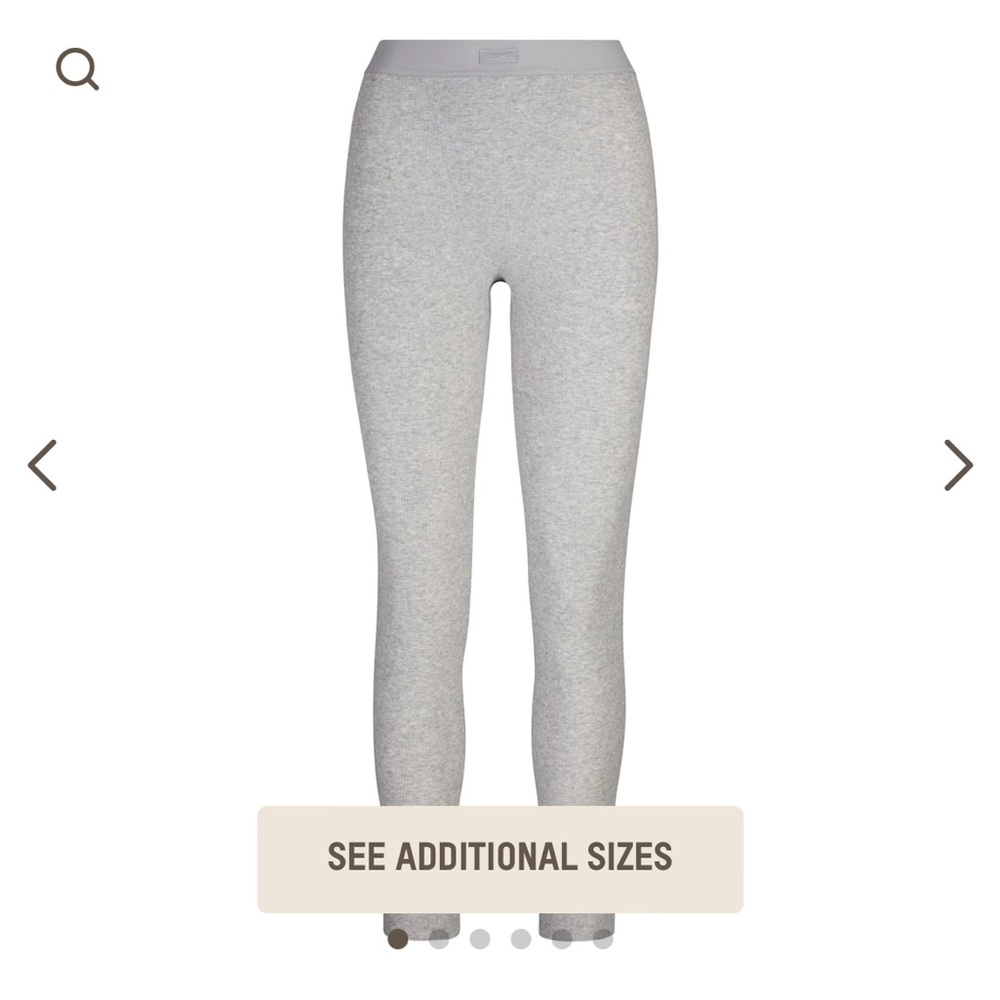 SKIMS COTTON RIB LEGGING GREY SIZE SMALL WORN ONCE